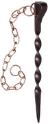 Brown Powder Coated Iron Rain Chain Anchoring Stake with Copper Chain